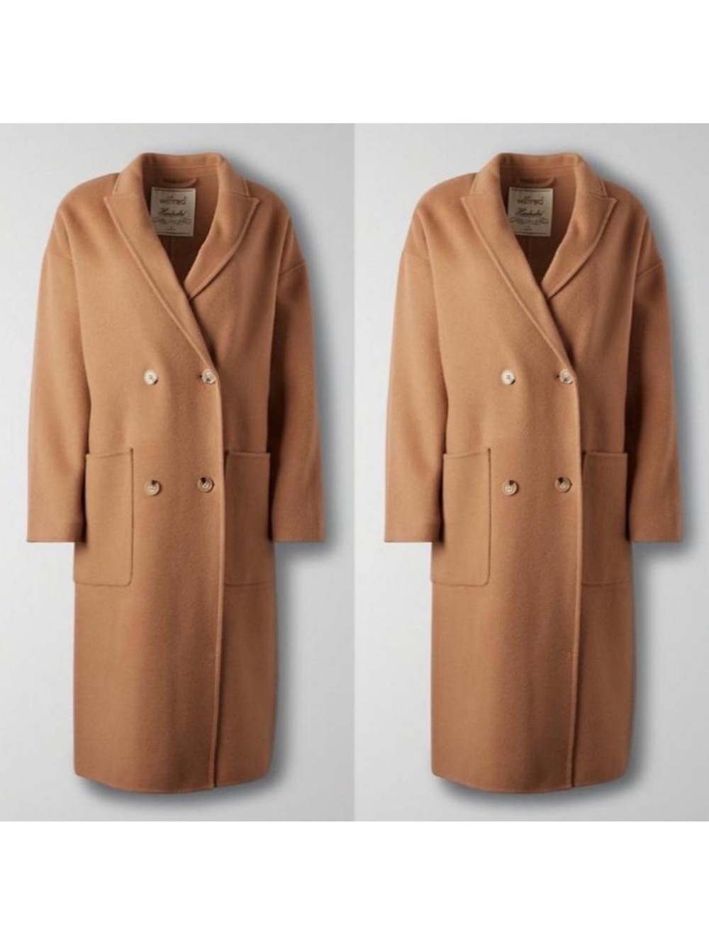 Aritzia Wilfred Bellevue Camel Wool Coat Size S